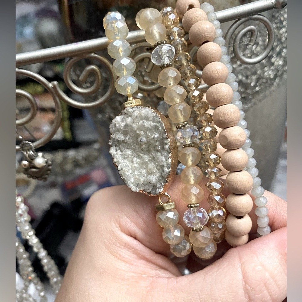 Quartz/Natural Stone Bracelet Stack